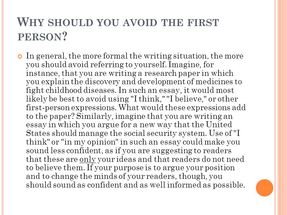 Things to avoid when writing a formal essay
